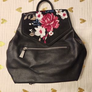 White House Black Market (WHBM) floral embroidered backpack